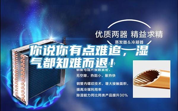 你說你有點難追，濕氣都知難而退！