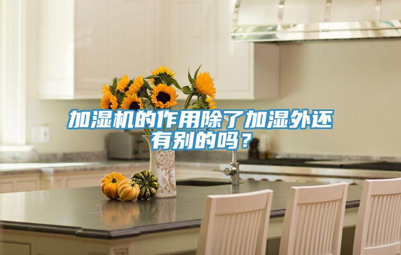 加濕機的作用除了加濕外還有別的嗎？