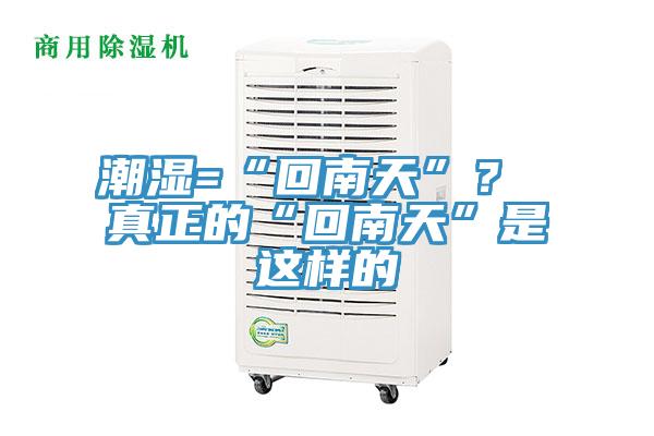 潮濕=“回南天”？ 真正的“回南天”是這樣的