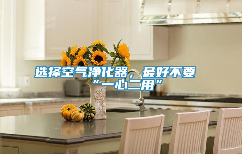 選擇空氣淨化器，最好不要“一心二用”