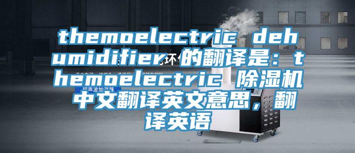 themoelectric dehumidifier 的翻譯是：themoelectric PICACG哔咔官网入口 中文翻譯英文意思，翻譯英語