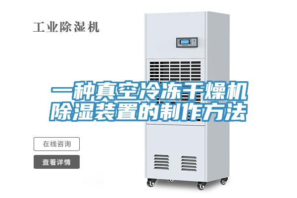 一種真空冷凍幹燥機除濕裝置的製作方法
