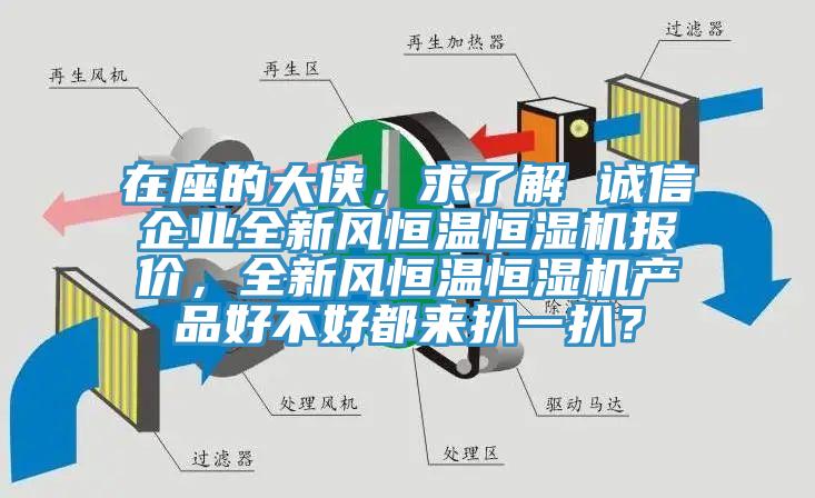 在座的大俠，求了解 誠信企業全新風恒溫恒濕機報價，全新風恒溫恒濕機產品好不好都來扒一扒？