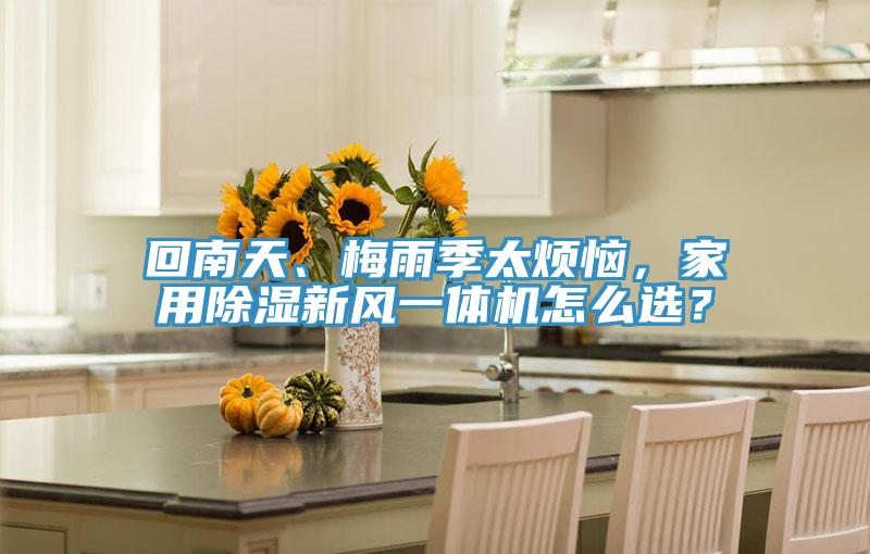 回南天、梅雨季太煩惱，家用除濕新風一體機怎麽選？
