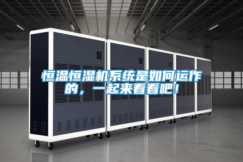 恒溫恒濕機係統是如何運作的，一起來看看吧！