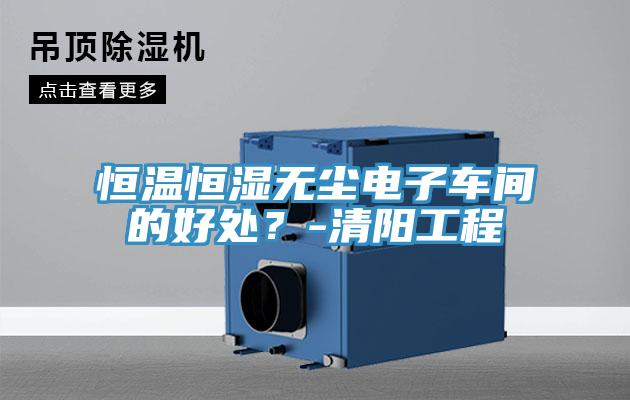 恒溫恒濕無塵電子車間的好處？-清陽工程